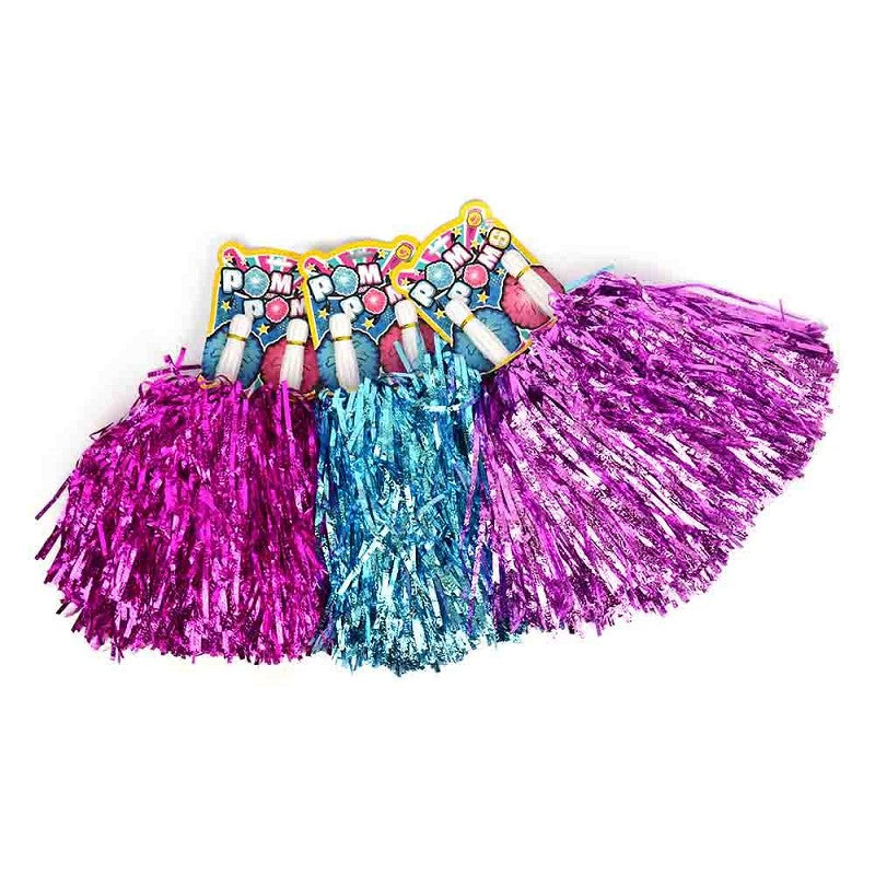 Metalliska poms poms 40cm