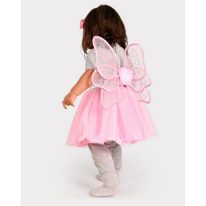 Tutu rosa blomsterfe-set 110-116 cl 4-6 år