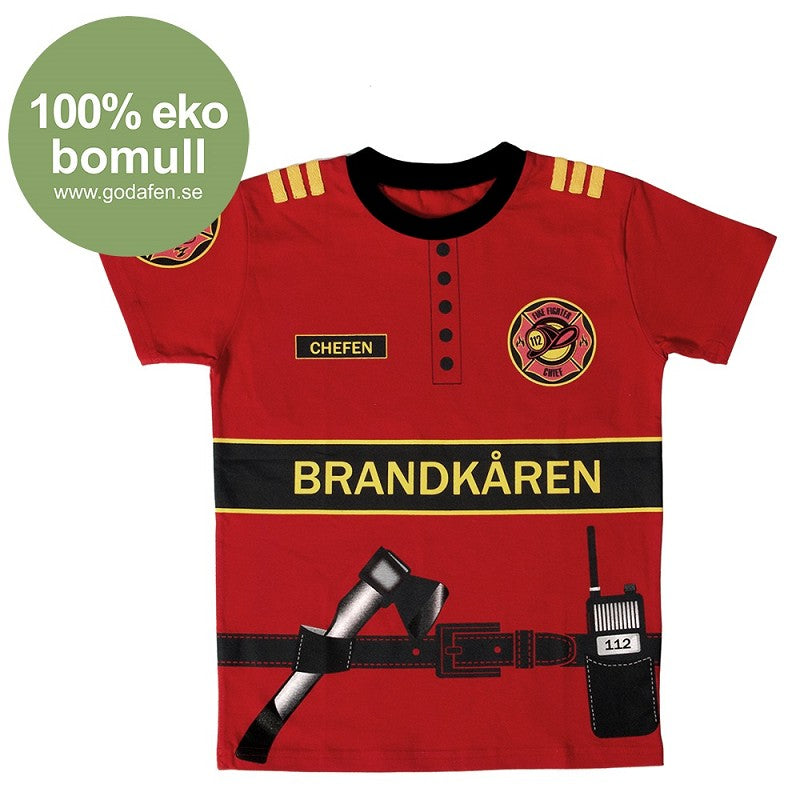 Brandmannens t-shirt i ekologisk bomull 110-116 cl