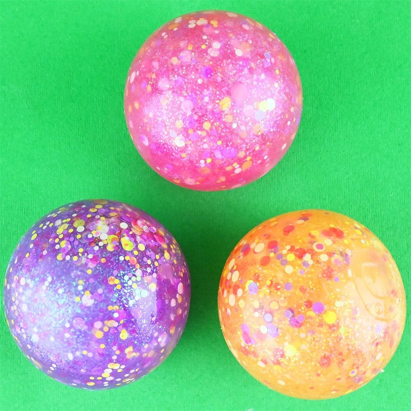 BALL SQUEEZE GLITTER 3pcs 5cm