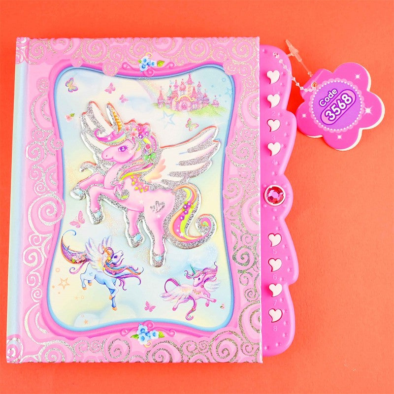 DIARY SET w SECRET PEN UNICORN 2pcs 21cm