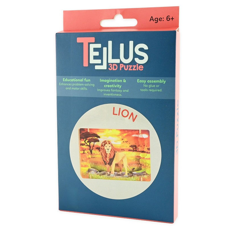 3D-teaterpussel lejon 17cm