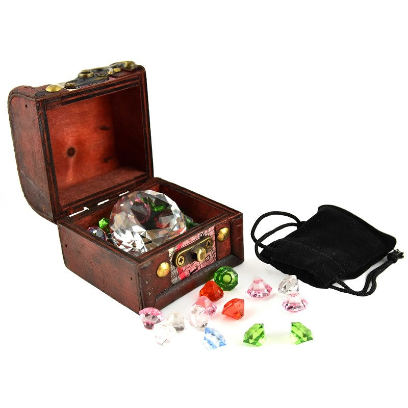 Piratkista med diamanter 37 delar 7cm
