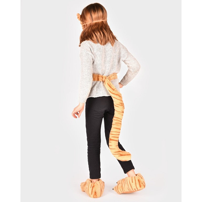 Tigertofflor med mask och svans set EU-storlek 30-34