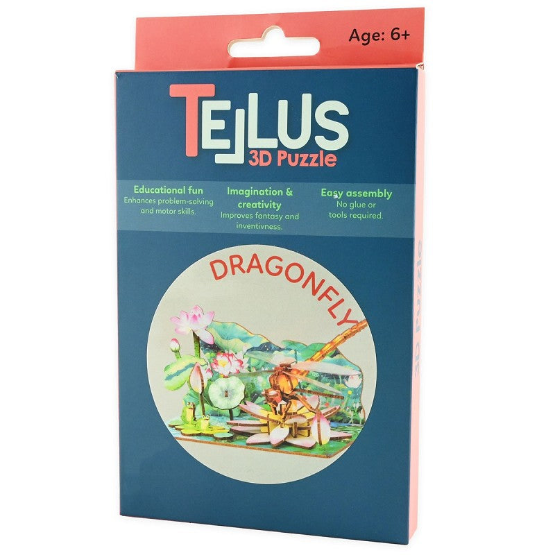 3D vykortpussel trollslända 17cm