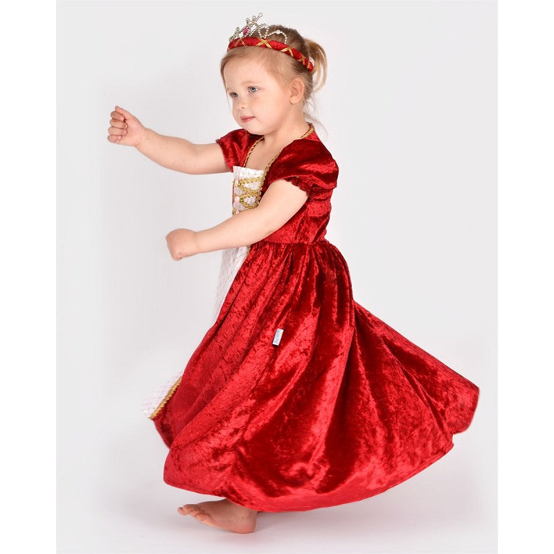 Prinsessklänning i röd sammet 122-128 cl 6-8 år