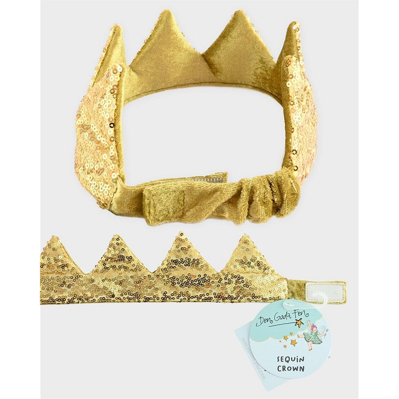 Guldglittrande justerbar krona 26cm