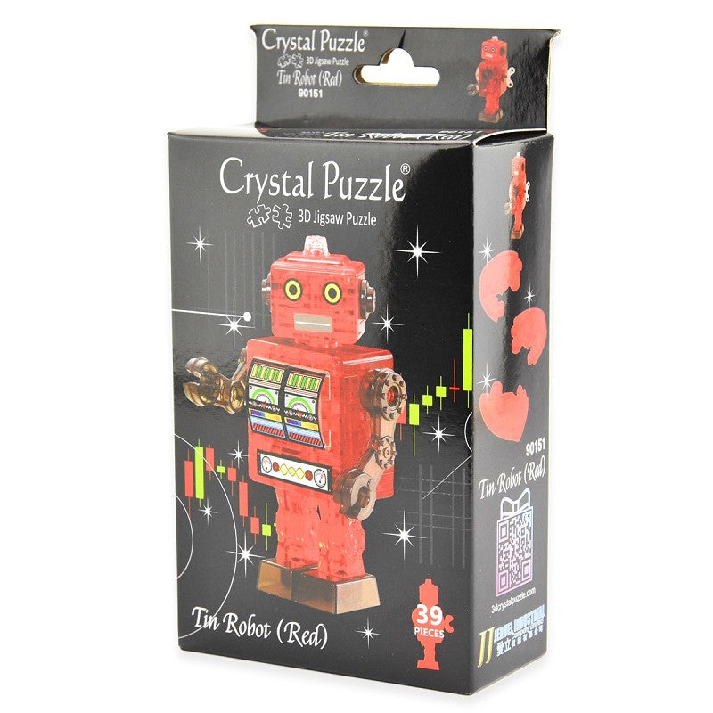 3D Crystal Puzzle Pussel robot röd 39delar