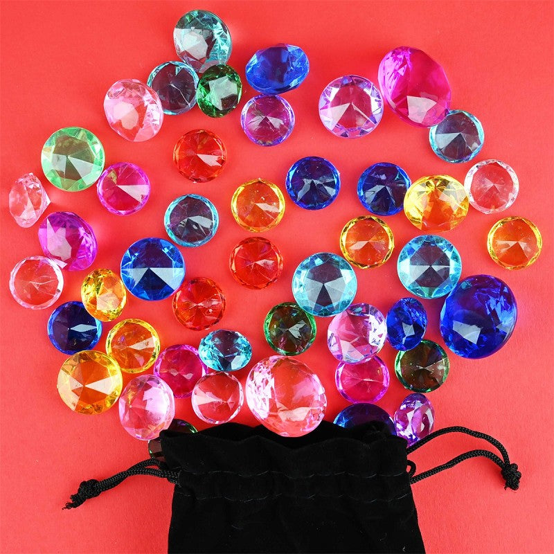 DIAMONDS IN VELVET BAG 47pcs 16cm