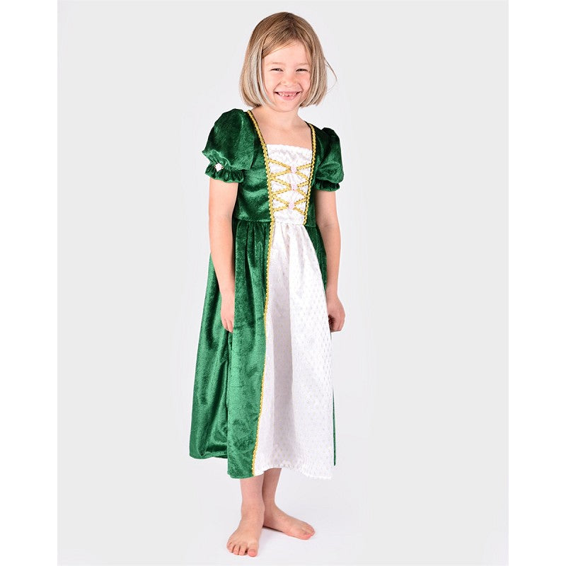Prinsessklänning i grön sammet 110-116 cl 4-6 år
