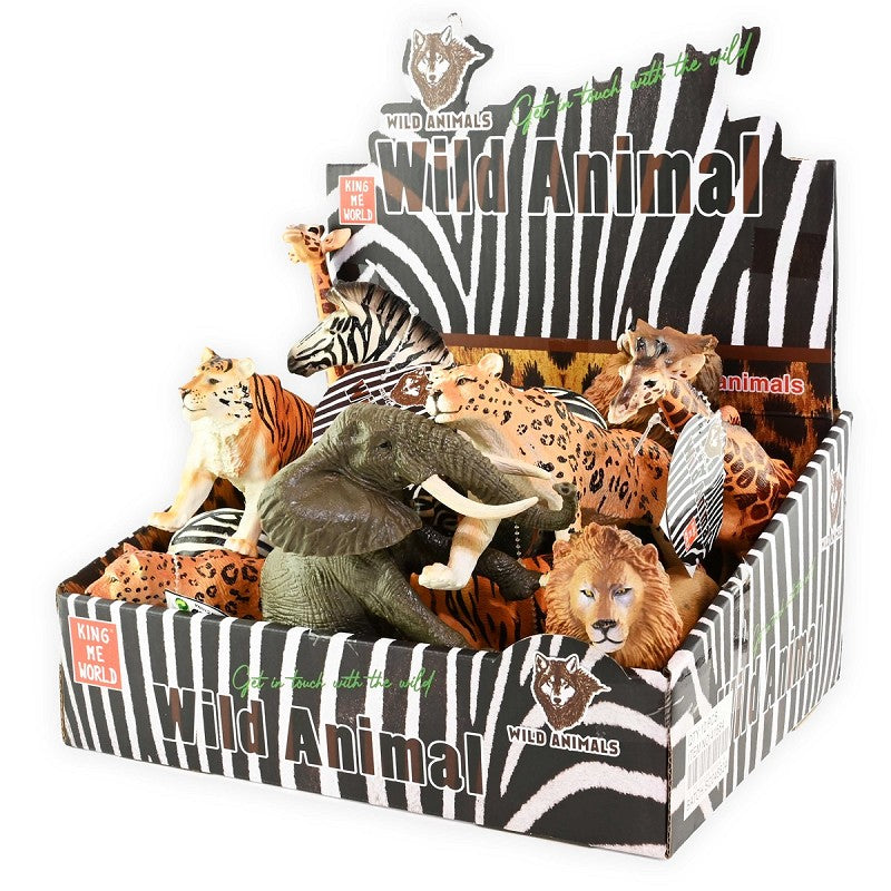 Vilda djur set – Giraff, Gepard, Lejon, Elefant, Zebra & Tiger