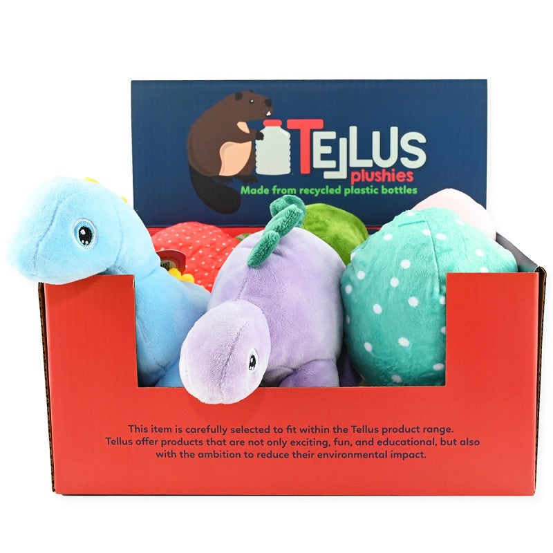 Återvunnen plush reversibel dinosaurie 21-25cm