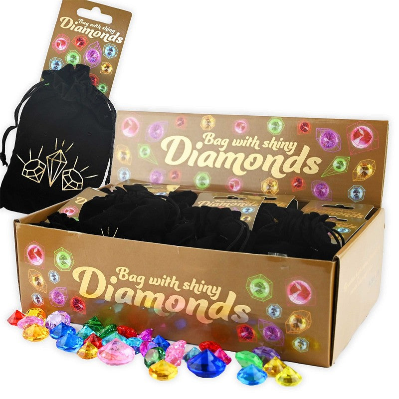 DIAMONDS IN VELVET BAG 47pcs 16cm