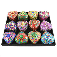 Glittrande hjärtelåda 5 cm