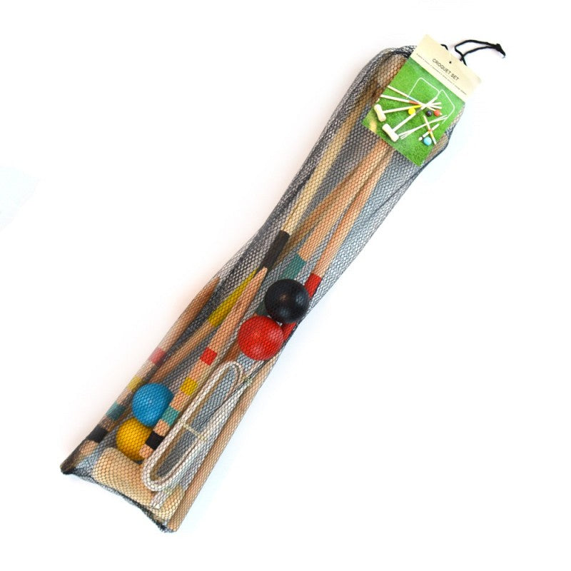 Croquet-set för barn i trä 20delar 57x10cm