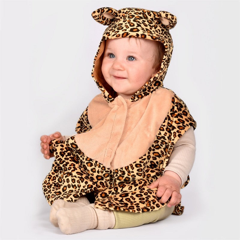 Mini leopardkappa 86-110 cl 1-4 år