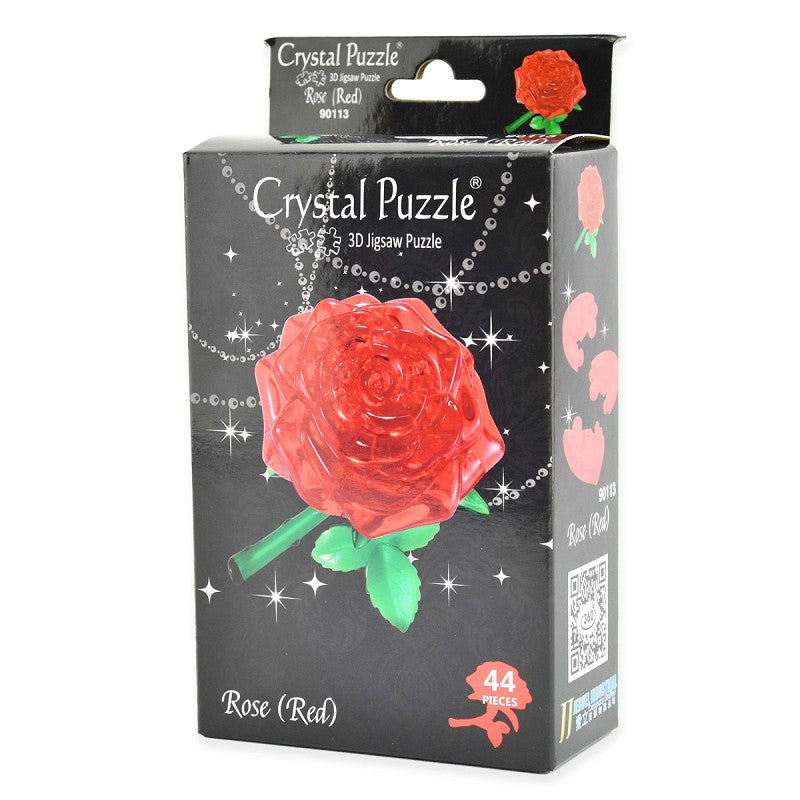3D Crystal Puzzle Pussel röd ros 44bitar