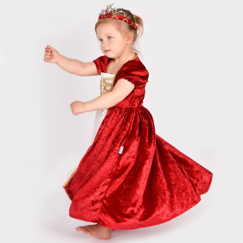 Prinsessklänning i röd sammet 98-104 cl 2-4 år