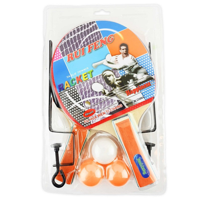 Bordtennisset med bollar och nät 25cm 8st