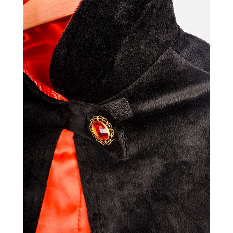 Vampyrkappa deluxe röd satin och sten 110-116 CL