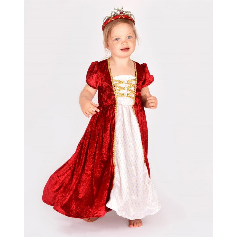 Prinsessklänning i röd sammet 122-128 cl 6-8 år
