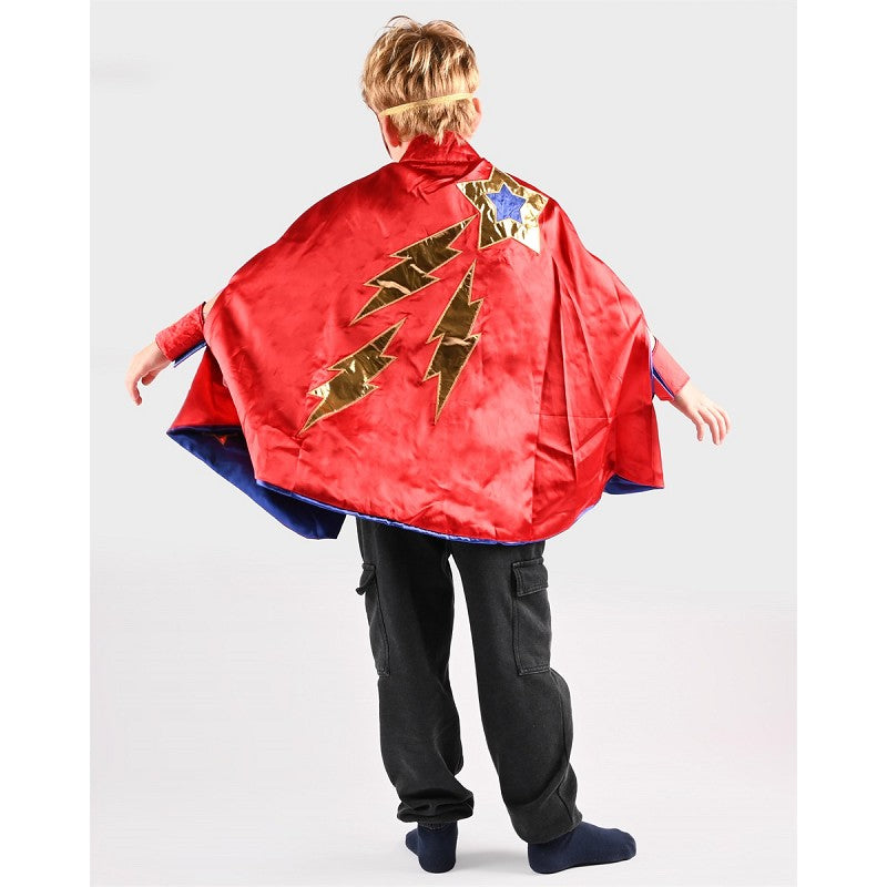 CAPE w ACCESSORIES BLUE/RED 98-128 CL 2-8 YEARS