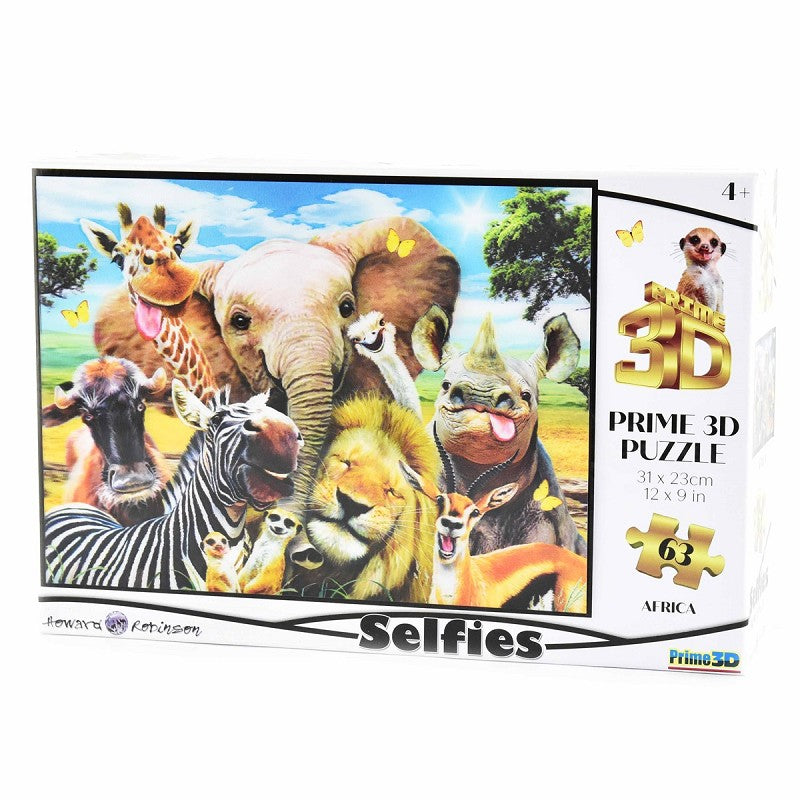 3D-pussel Afrika selfie 63 bitar 31x23cm