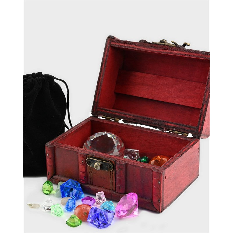 TREAURE CHEST WOODEN 12cm