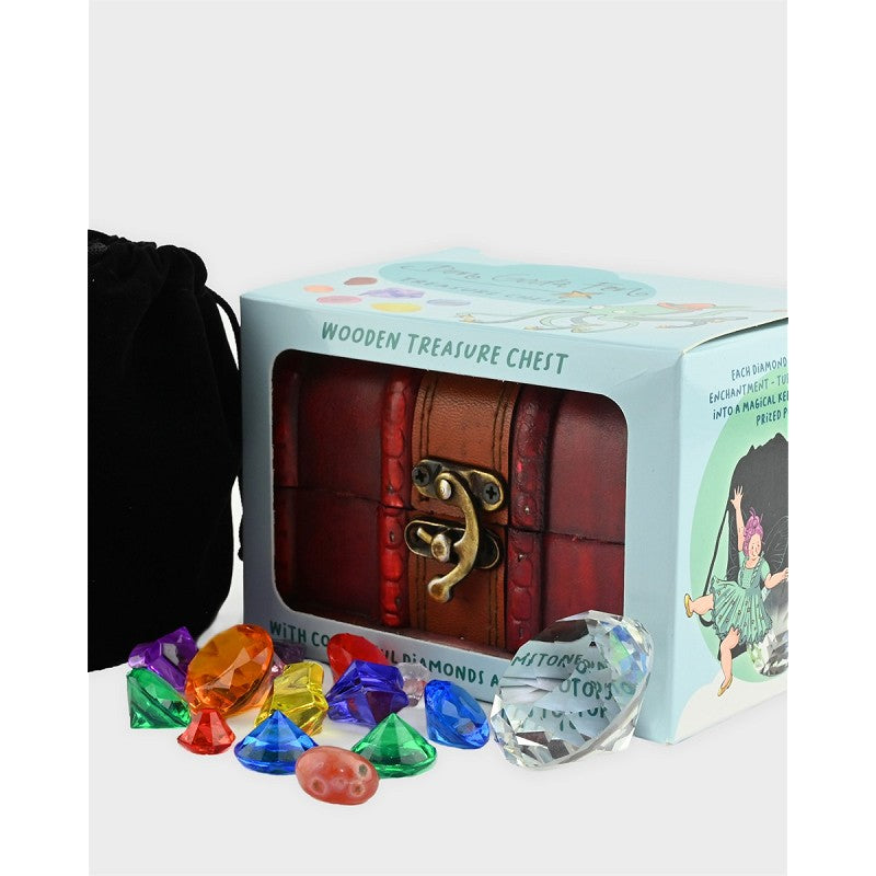 TREAURE CHEST WOODEN 12cm