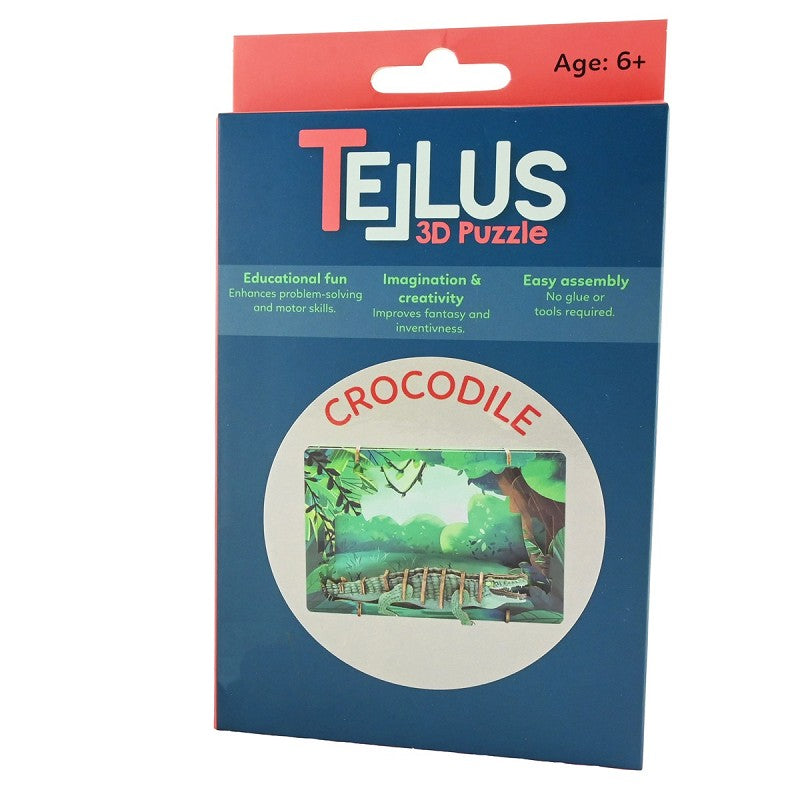 3D-teaterpussel krokodil 17cm