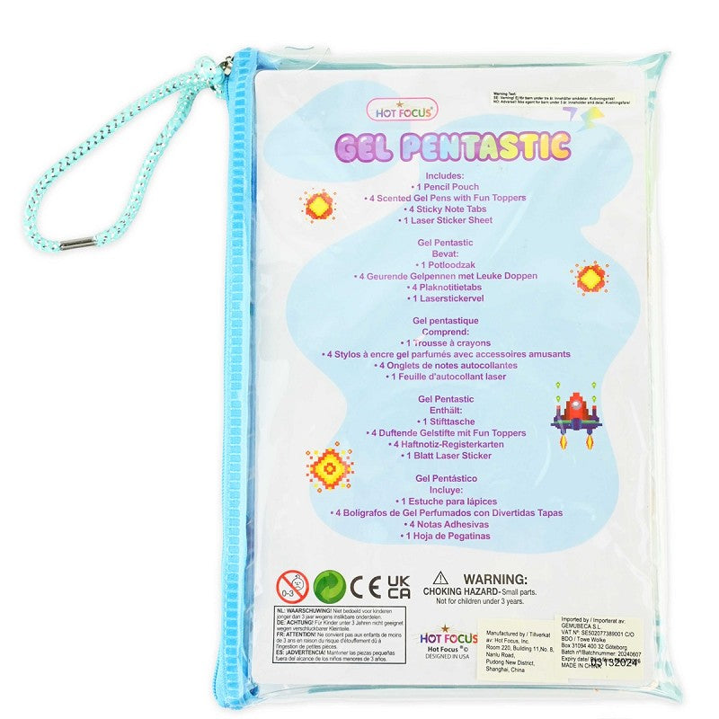 PEN GEL GAME TIME w NOTEPADS 10pcs 23cm