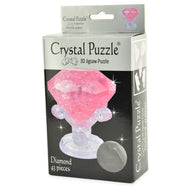 Kristallpussel rosa diamant 43 bitar