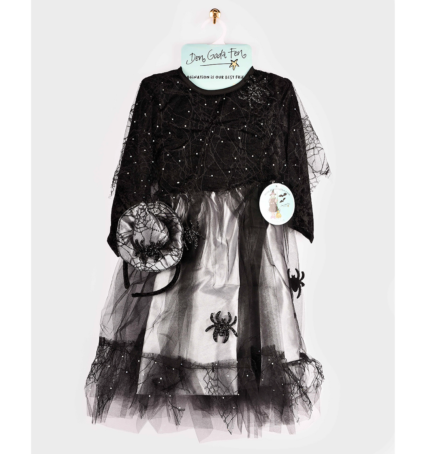 đ§ââïž Witch Dress med tillbehör för Halloween