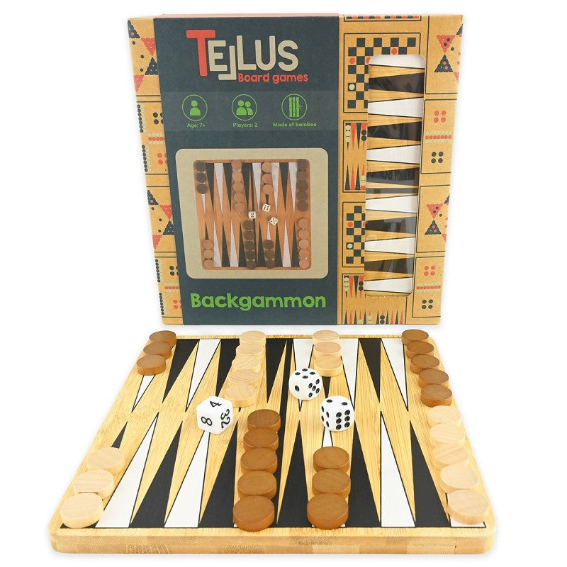 Träbackgammon 22cm