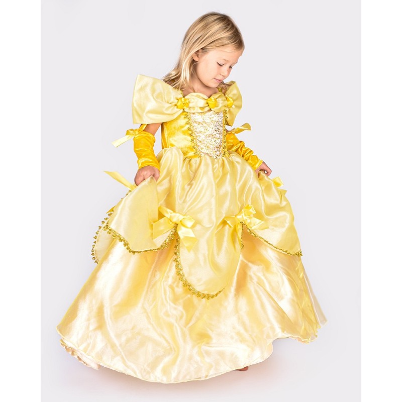 DRESS YELLOW W. ACC BELLE 98-104 CL 2-4 YEARS