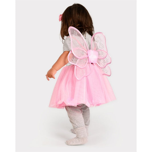 Tutu rosa blomsterfe-set 110-116 cl 4-6 år