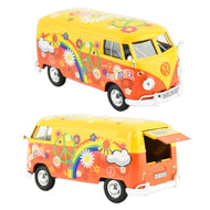 Volkswagen t2 flower power bil 1:24 17cm