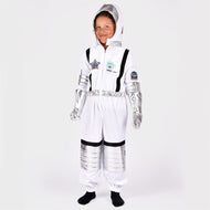 Astronaut overall i vit sammet 116 cl 5-6 år