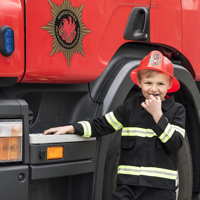 Brandmannskostym 110-116 cl 4-6 år 4 delar