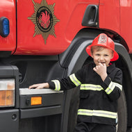 Brandmannskostym 110-116 cl 4-6 år 4 delar