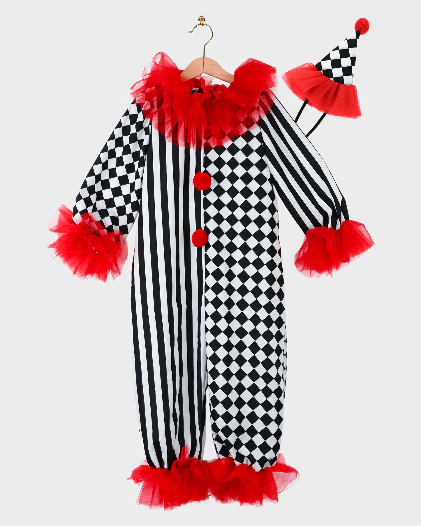 Clowncostume med hatt