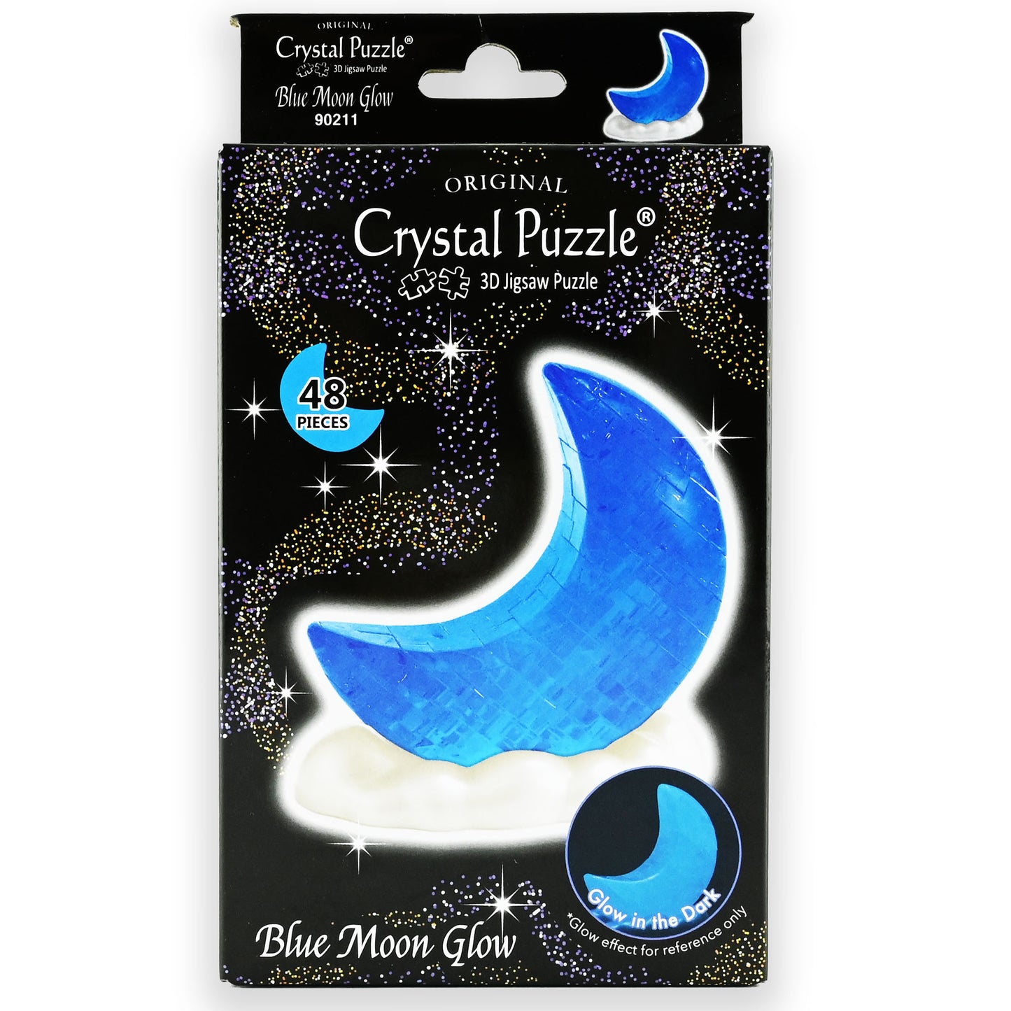 Crystal puzzle blå månsken lyser i mörkret 48 bitar