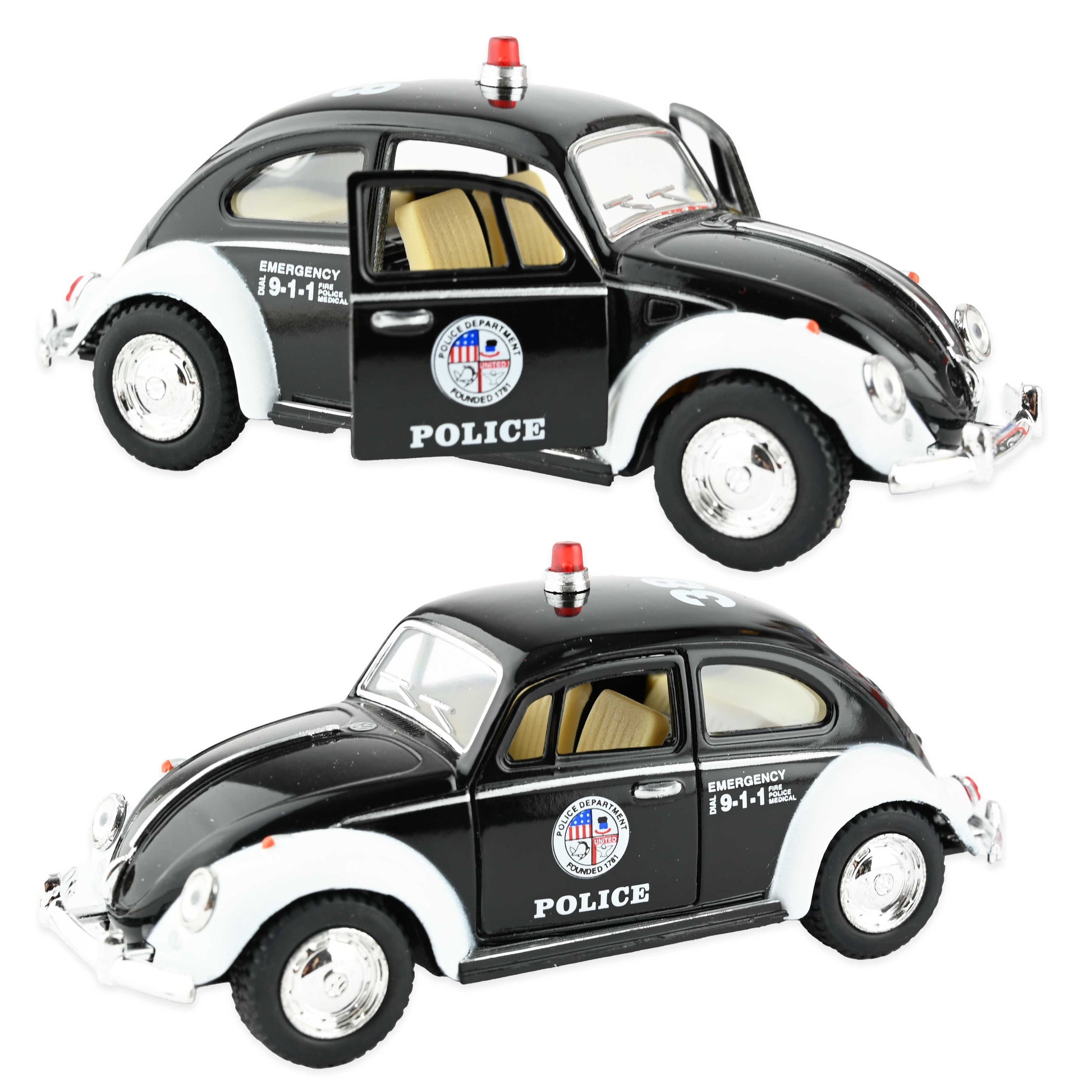 Volkswagen polisbil 1967 13cm 1:32