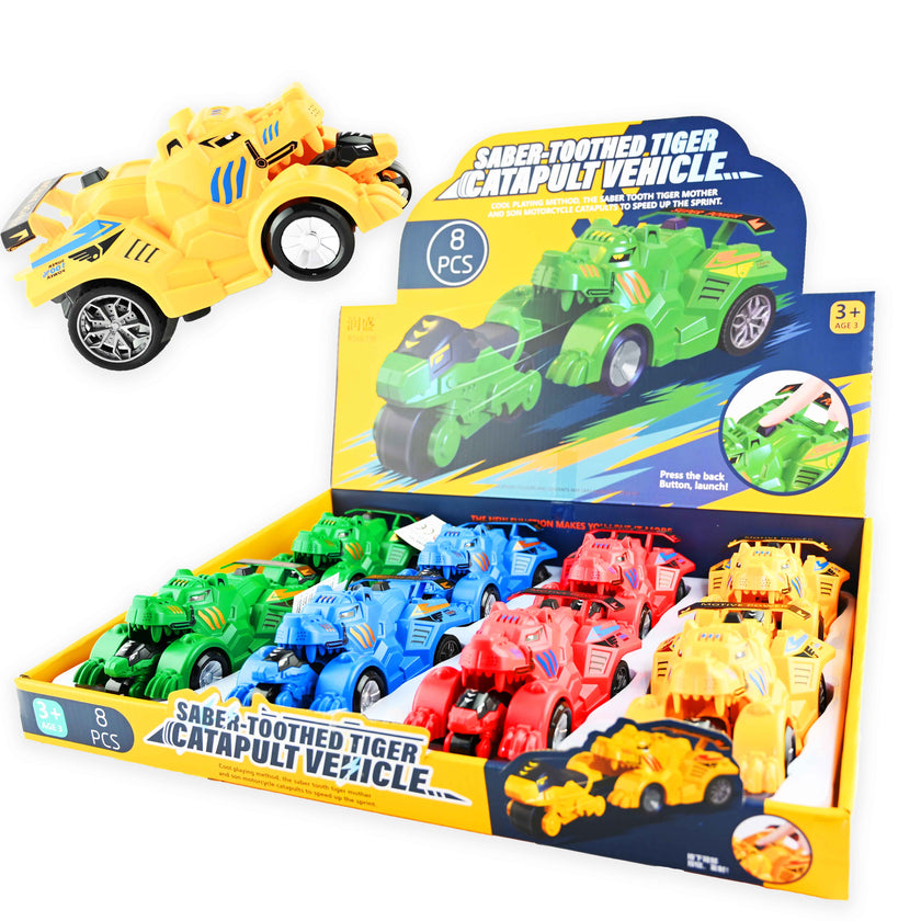 Bilkatapult dinosaurie 14cm