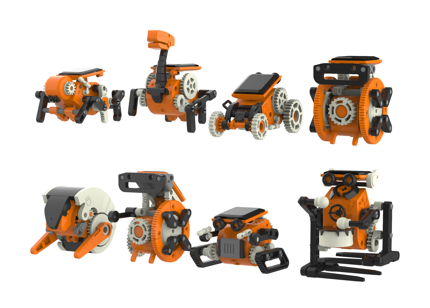 Solenergipedagogisk robot 8in1 194delar 21cm