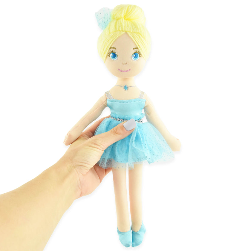 Trasdocka ballerina blå 34cm