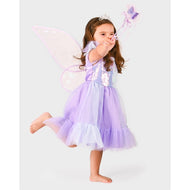 Lila fjärilsklänning set 122-128 cl 6-8 år