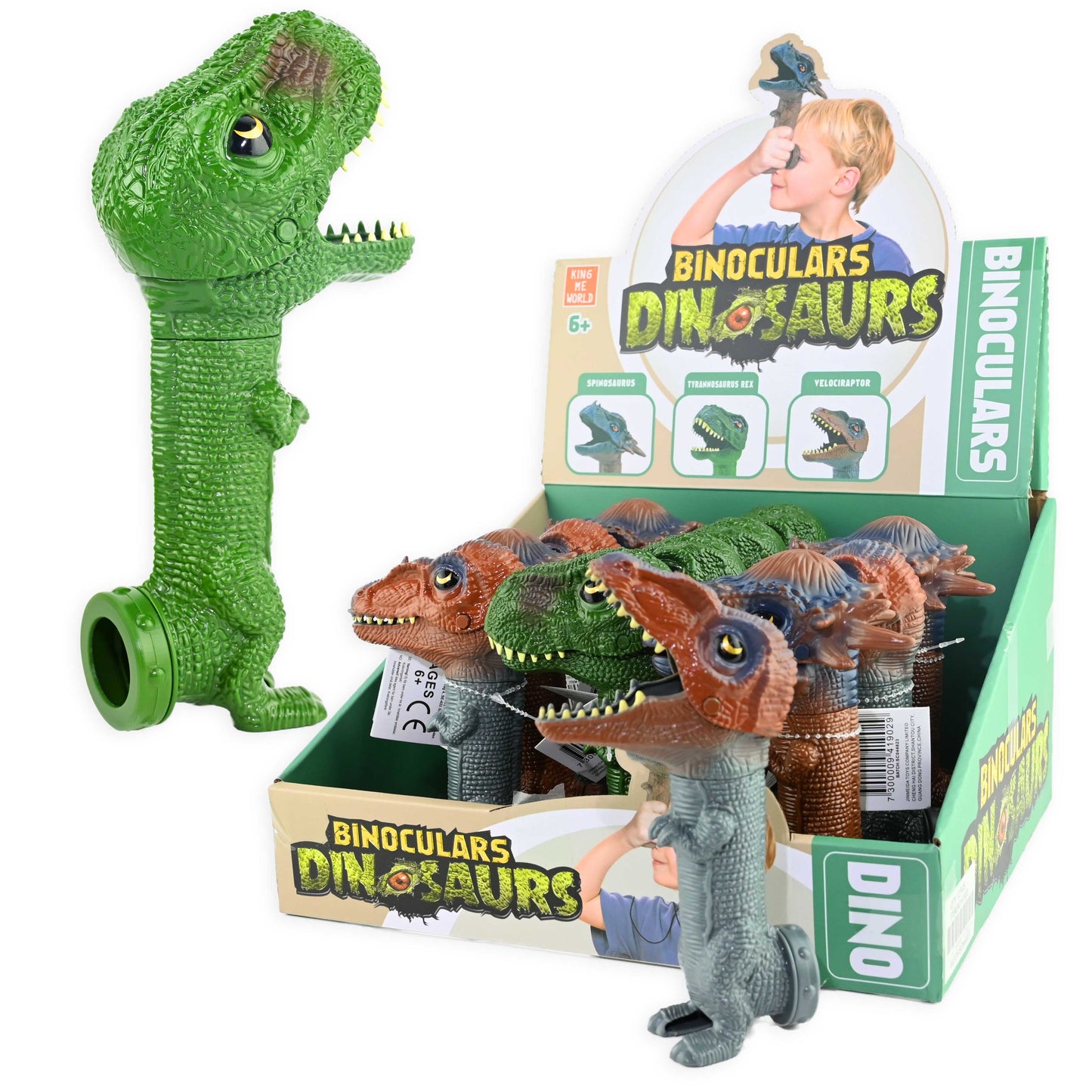 Monokulär dinosaurie 17cm