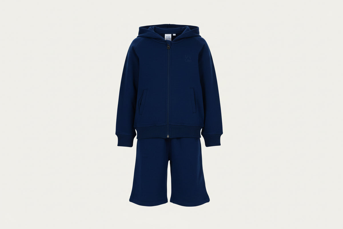 Zipper Jacket with Short Royal Blue – Stilfull och bekväm design