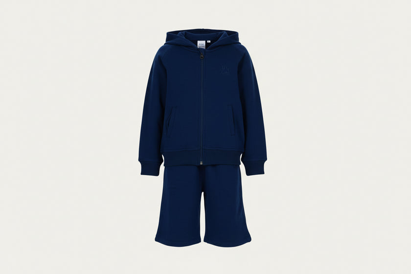 Zipper Jacket with Short Royal Blue – Stilfull och bekväm design